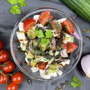 Tomaten Gurken Mozzarella Salat