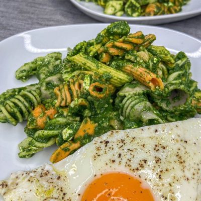 Pasta mit Spinat und Feta