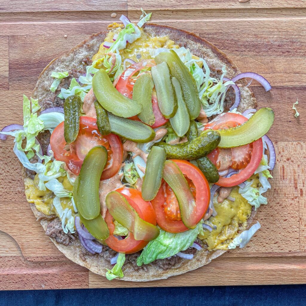 Big Mac Wrap Rezept_Wraps mit Hackfleisch und Käse