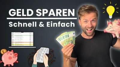 Geld sparen Tipps umsetzen – Sparschwein mit Taschenrechner und Excel Tabelle für bessere Finanzen